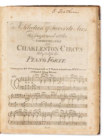 (MUSIC.) Volume of early sheet music printed in Boston and beyond, some on patriotic themes.